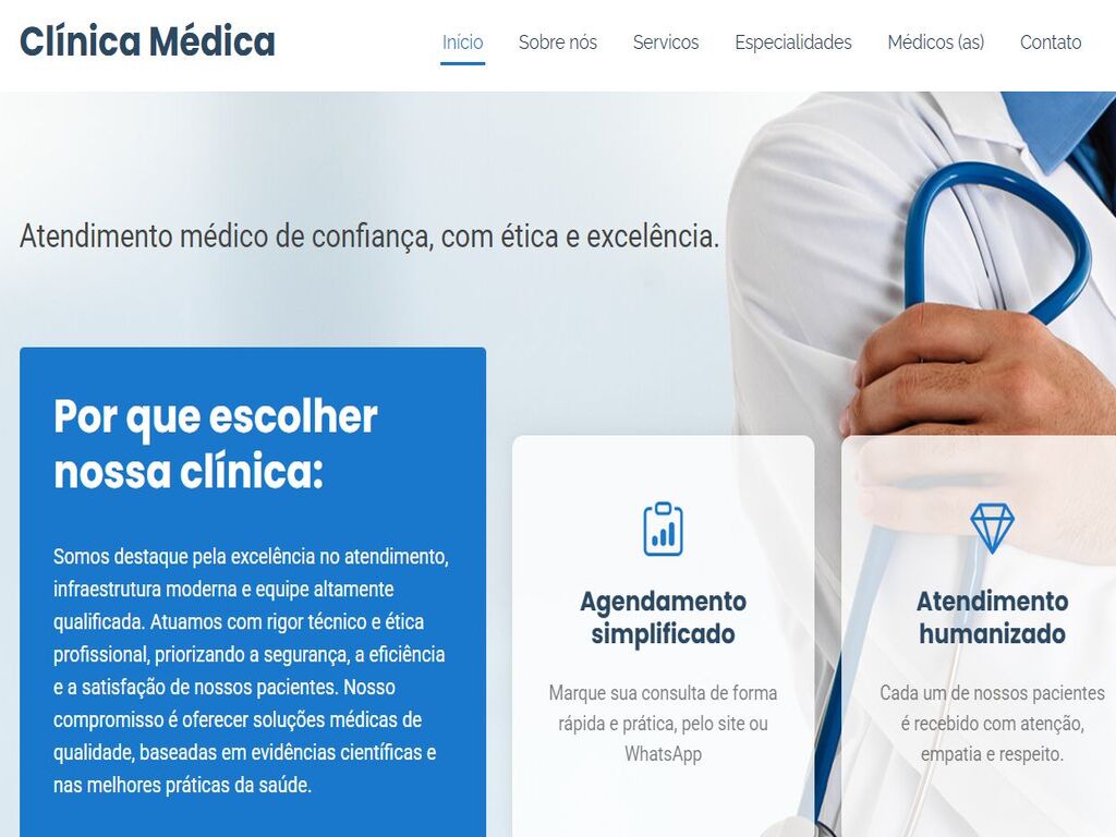 Site para cl�nica m�dica
